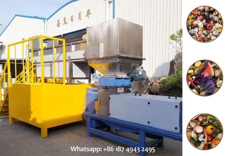 Food waste screw press machine